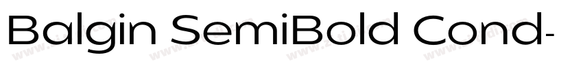 Balgin SemiBold Cond字体转换 Balgin SemiBold Cond字体转换